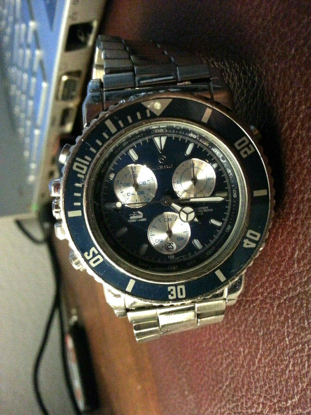 manta blue professional diving chronograph alarm 1999