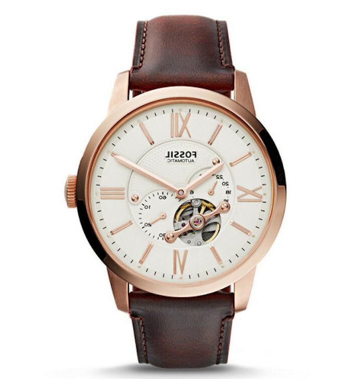 me3105 orologio automatico uomo pelle scheletrato list