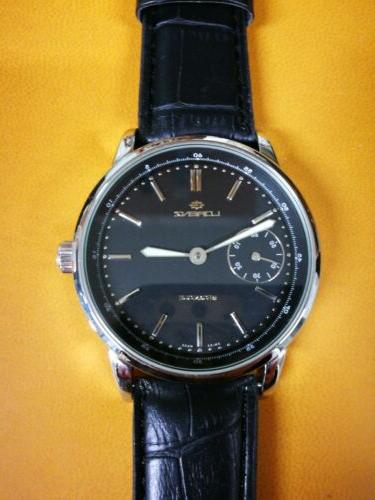 mecanique carica manuale acciaio lancetta secondi ore