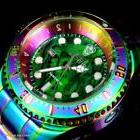 Mens Invicta Hydromax Green Abalone Iridescent Steel Bracele
