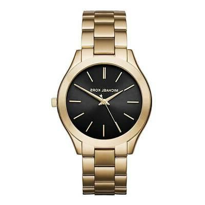 mk3478 orologio unisex dorato con logo nel