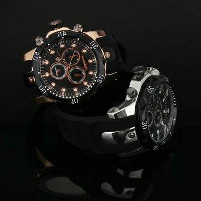 moda uomo grande quadrante cronografo quarzo orologio