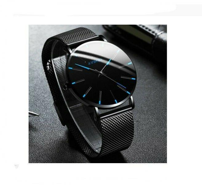 moda uomo minimalista orologi ultra sottili orologio