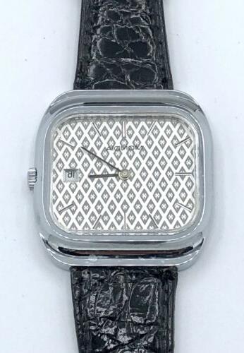 mondia vintage unusual big steel men watch