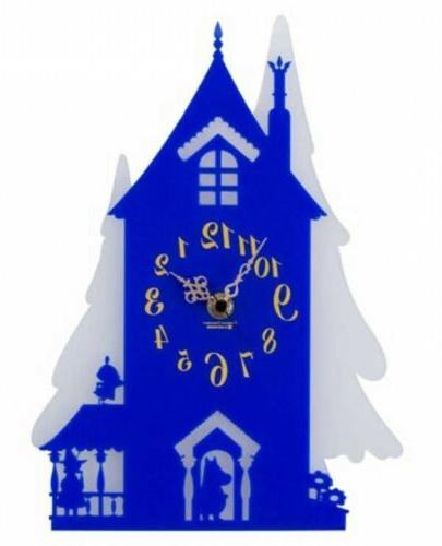 moomin casa silhouette orologio da parete snufkin