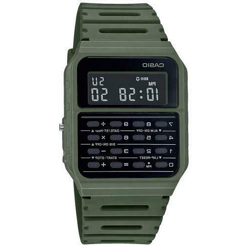 new watch vintage calcolatrice digitale verde militare