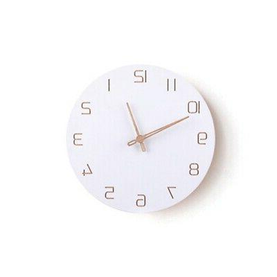 nordique 3d en bois grande horloge murale