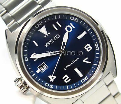 nuovo automatico uomo tempo blu acciaio nj0100