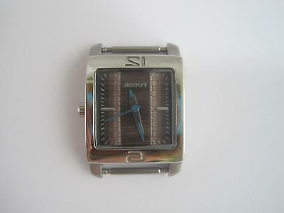 nuovo marrone stampato quadrato acciaio inox orologio