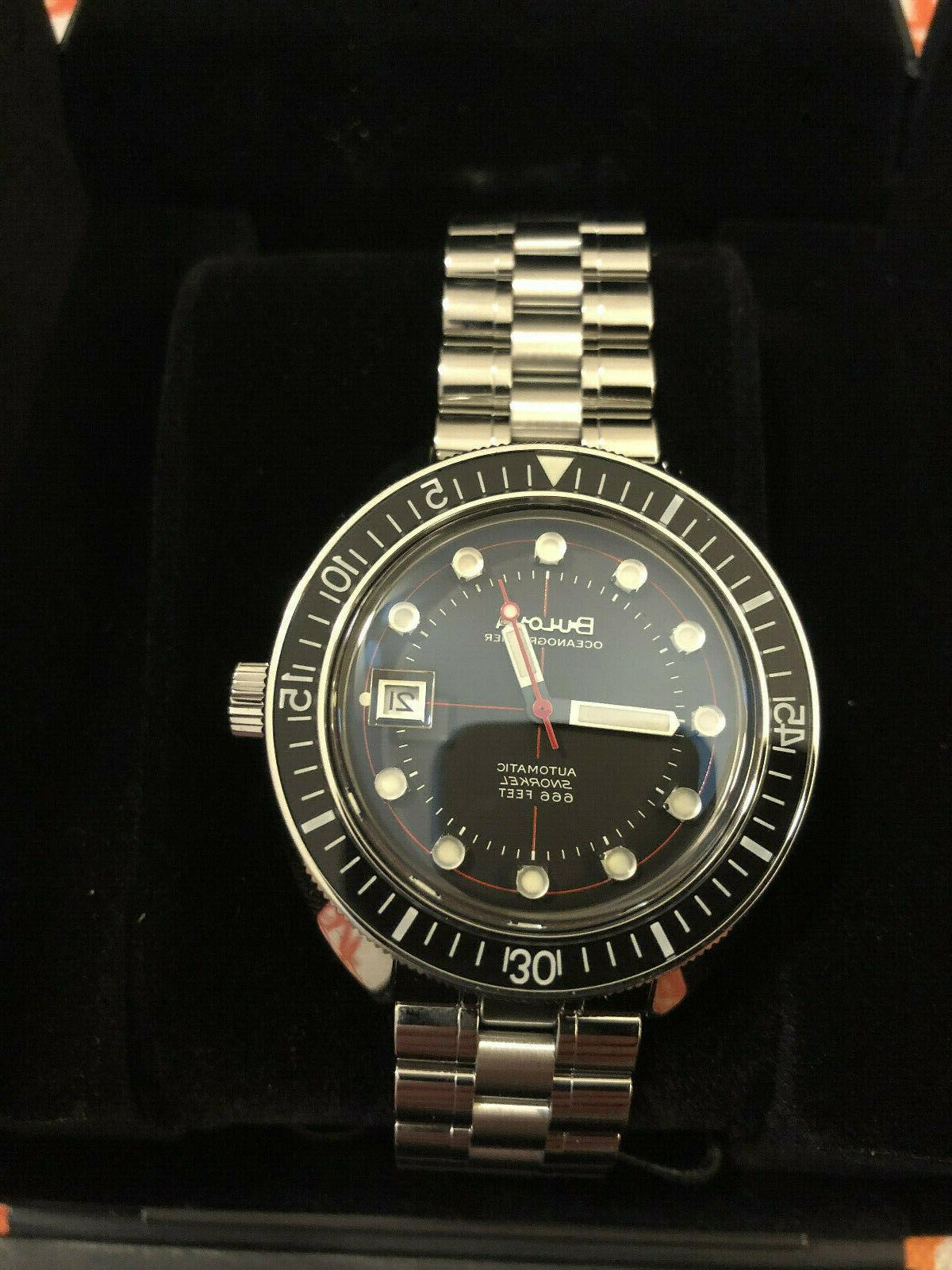 oceanographer 41mm cassa nera in acciaio cinturino
