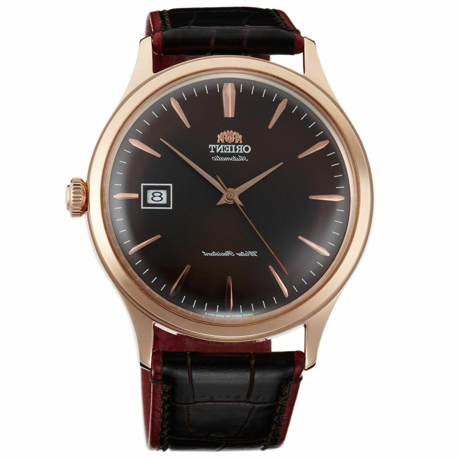 orient bambino cinturino in pelle nero automatico