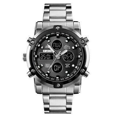 orologi da polso in acciaio elettronico da