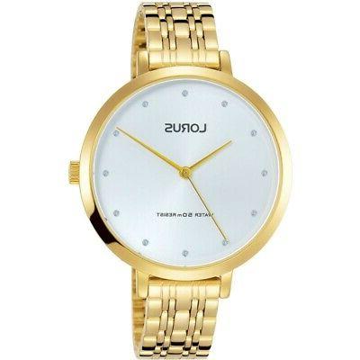 orologio a braccialetto da donna placcato oro