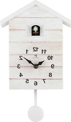 O A Cucu Da Parete Pendolo Effetto Legno Bianco Lowell 50041