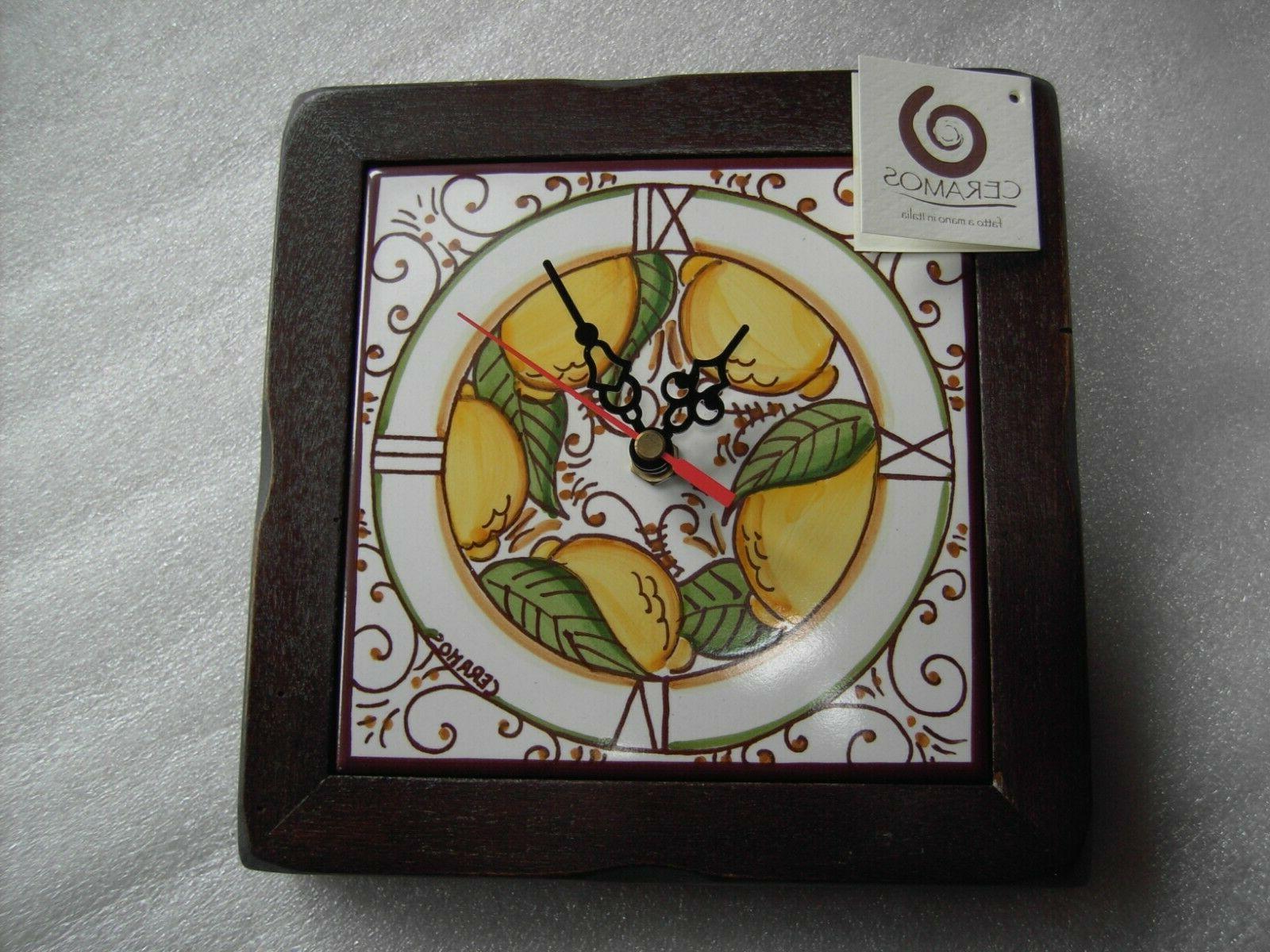 orologio a muro piastrella in ceramica bordo