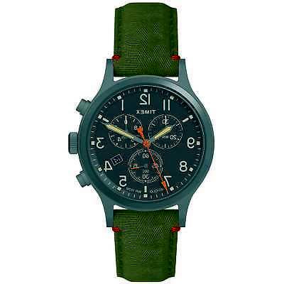 orologio allied cronografo pelle verde tw2r60200