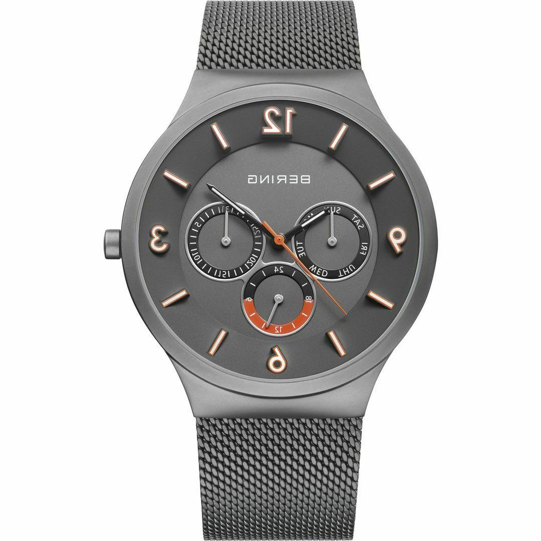 orologio analogico quarzo multifunzione con bracciale in