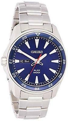 O Analogico Solare Uomo Con Cinturino In Acciaio Inox Sne391