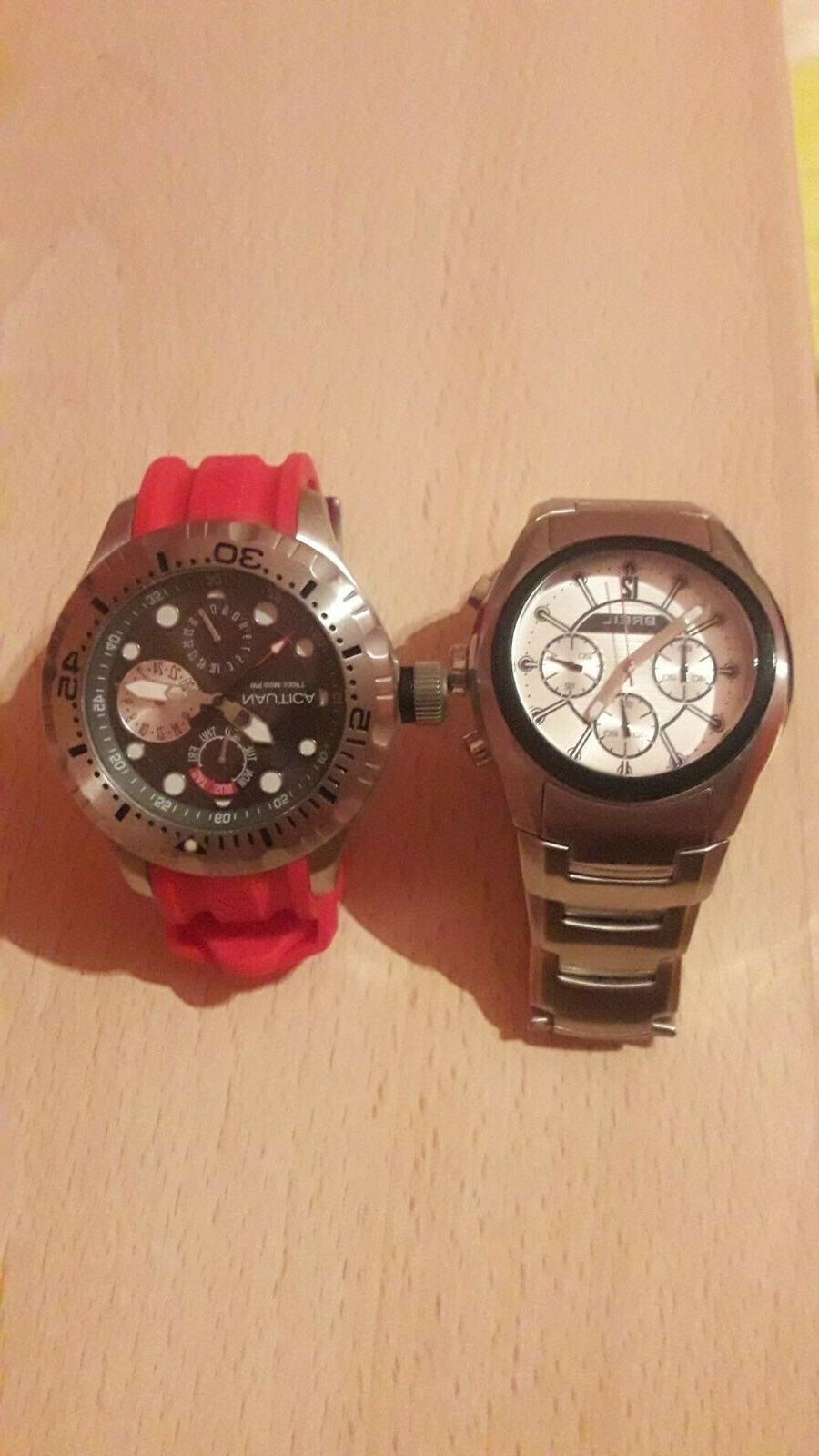 orologio argentato piu orologio nautica con cinturino