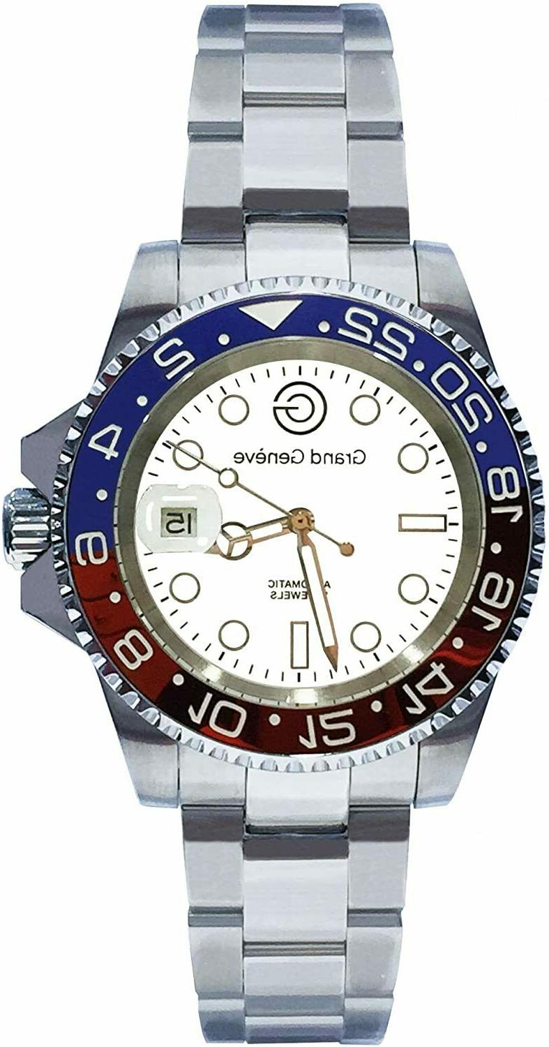 orologio automatico bp240155 ghiera rossa blu 43mm