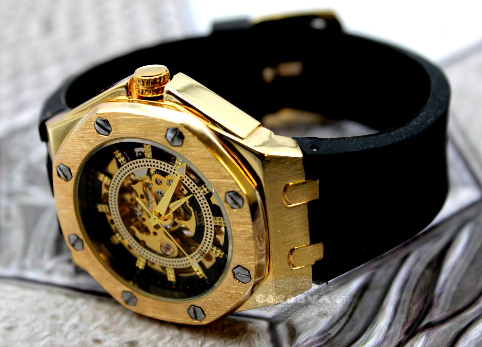 orologio automatico meccanico uomo casual cinturino silik