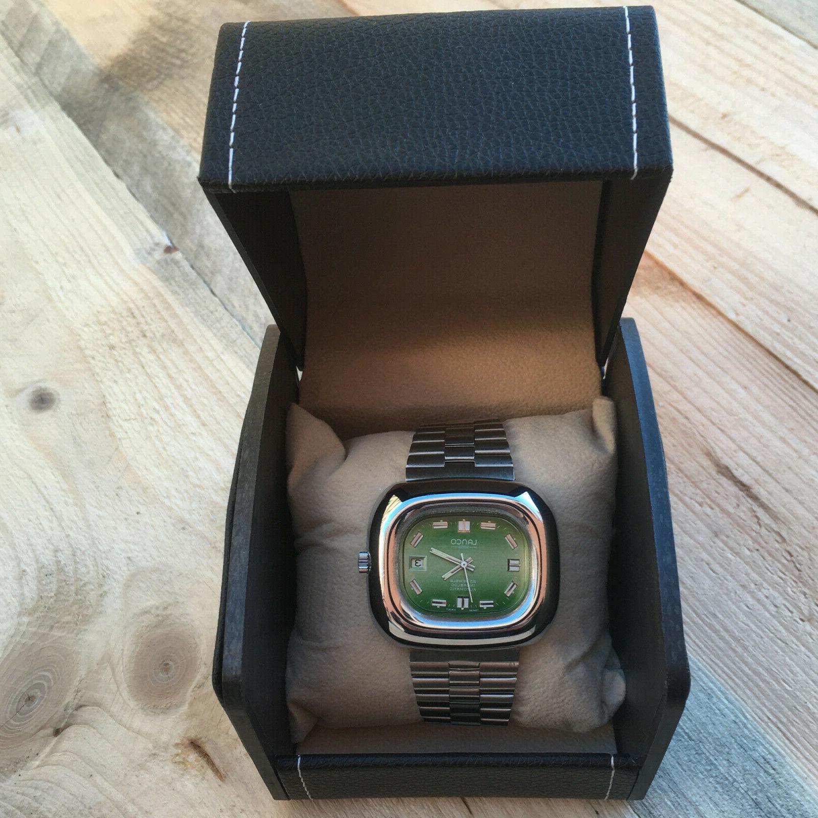 orologio automatico vintage oversized data cinturino acciaio