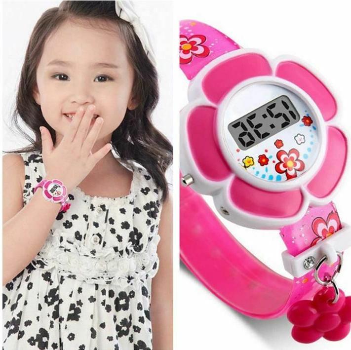 orologio bimba bambina fiore digitale fiorellino rosa
