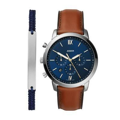 orologio bracciale uomo neutra fs5708set chrono pelle