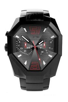 orologio chronotech uomo acciaio nero mod rw0118