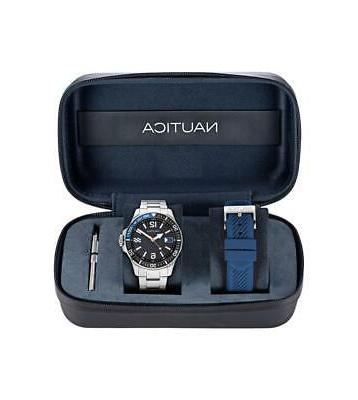 orologio cinturino freeboard napfrb927 acciaio nero silicone