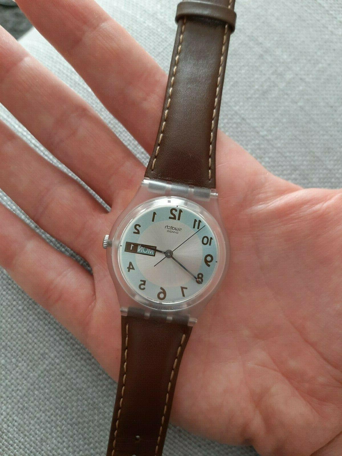 orologio cinturino in cuoio come nuovo