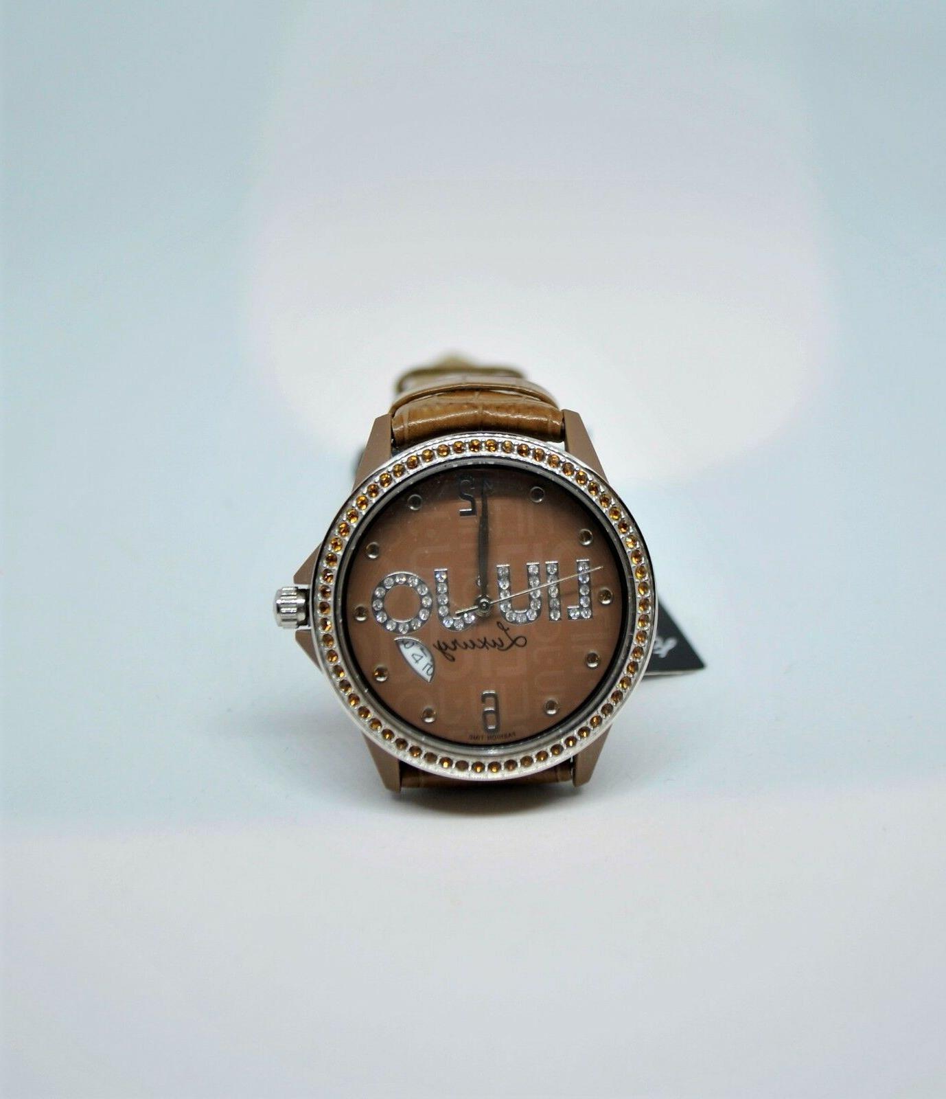 orologio cinturino pelle coccodrillo con swarovski