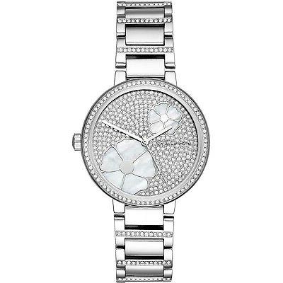 orologio courtney mk3835 donna watch acciaio fiori