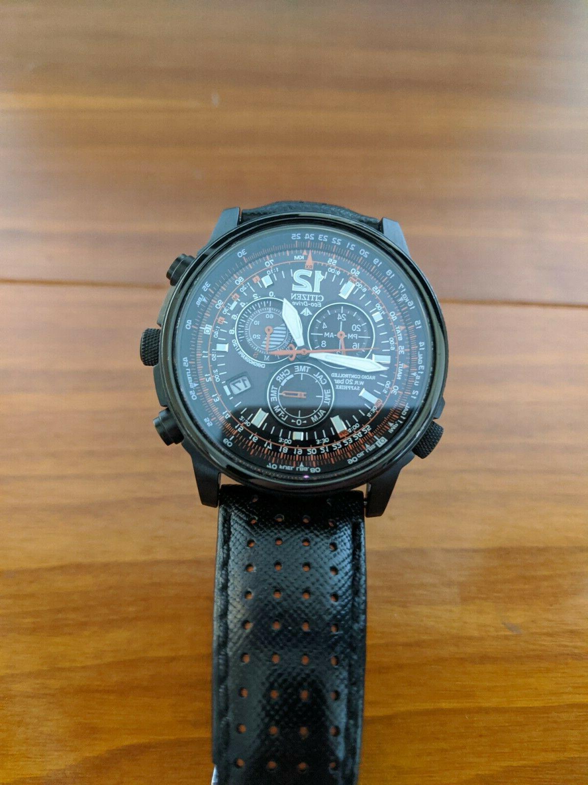 orologio crono pilot eco drive radiocontrollato as4025