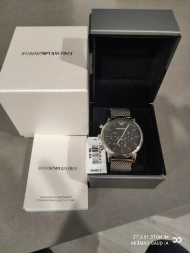 orologio cronografo armani quarzo uomo con cinturino