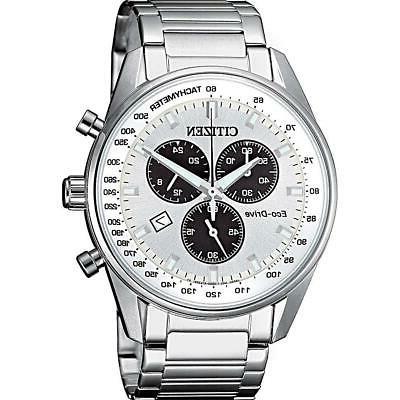 orologio cronografo da uomo con quadrante bianco