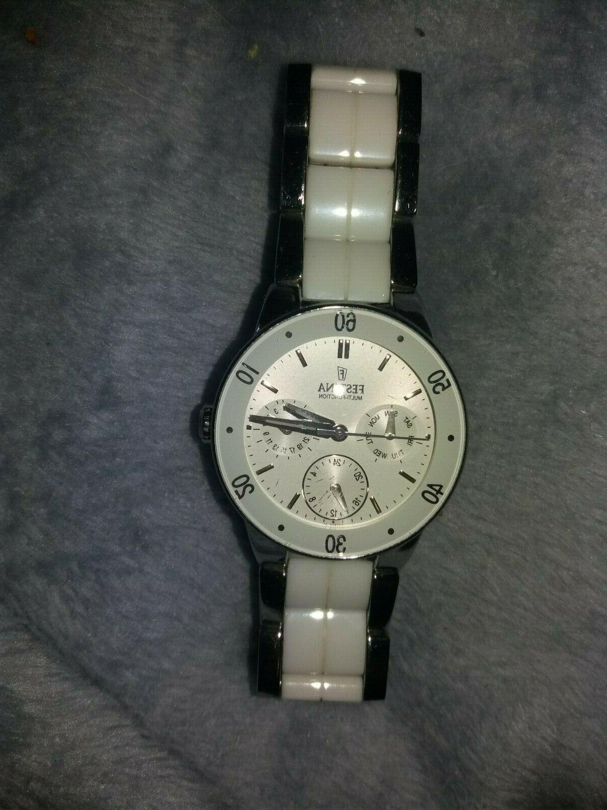 orologio cronografo donna ragazza in acciaio e