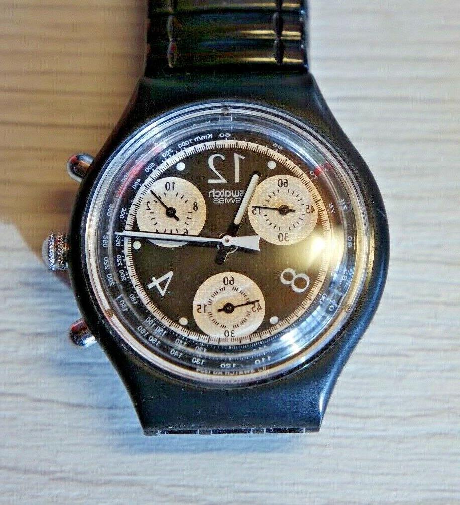 orologio cronografo nero uomo swiss cronograph black