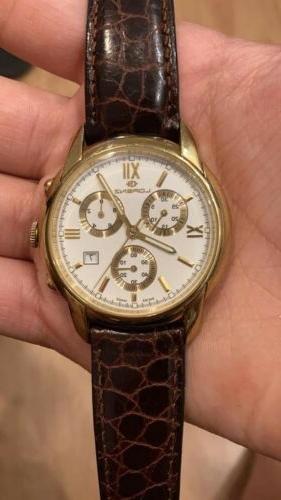 orologio cronografo placcato oro