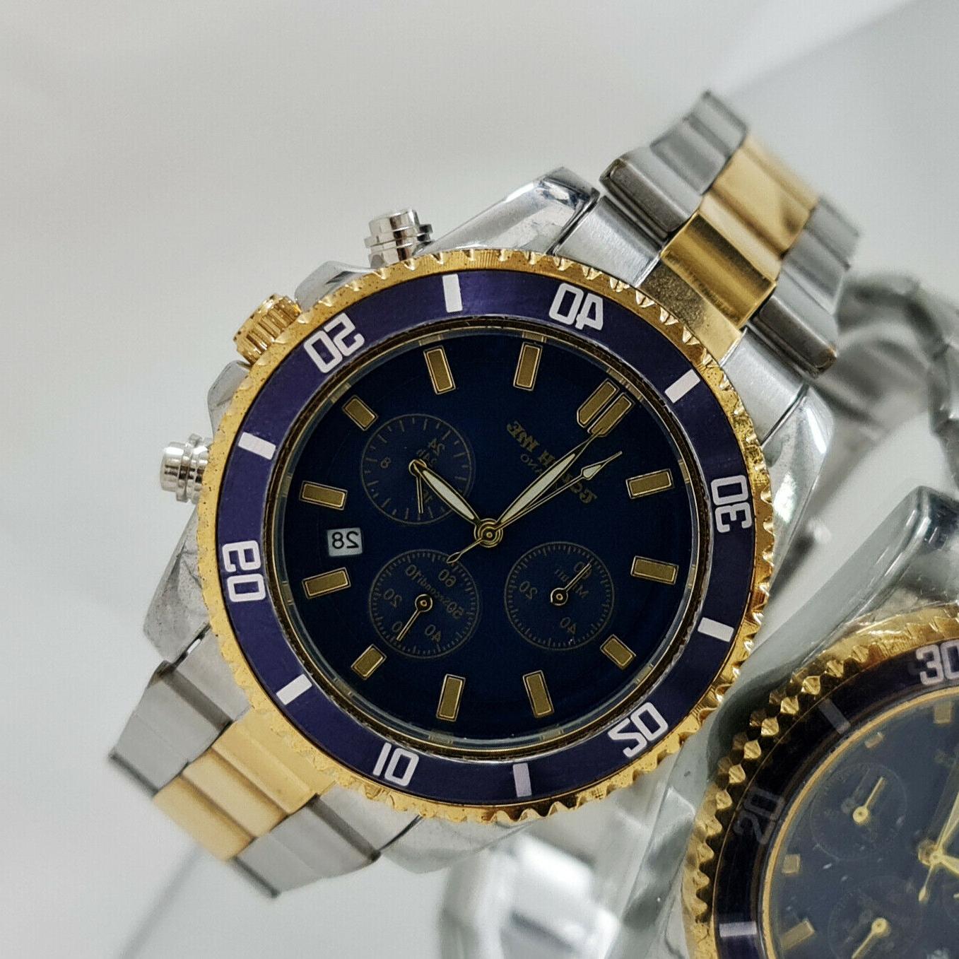 orologio cronografo uomo quadrante blu