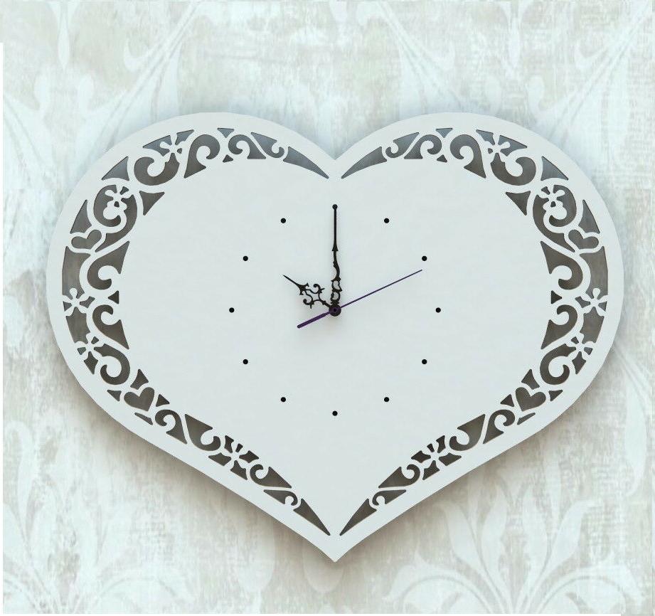 orologio cuore shabby chic a parete arredo