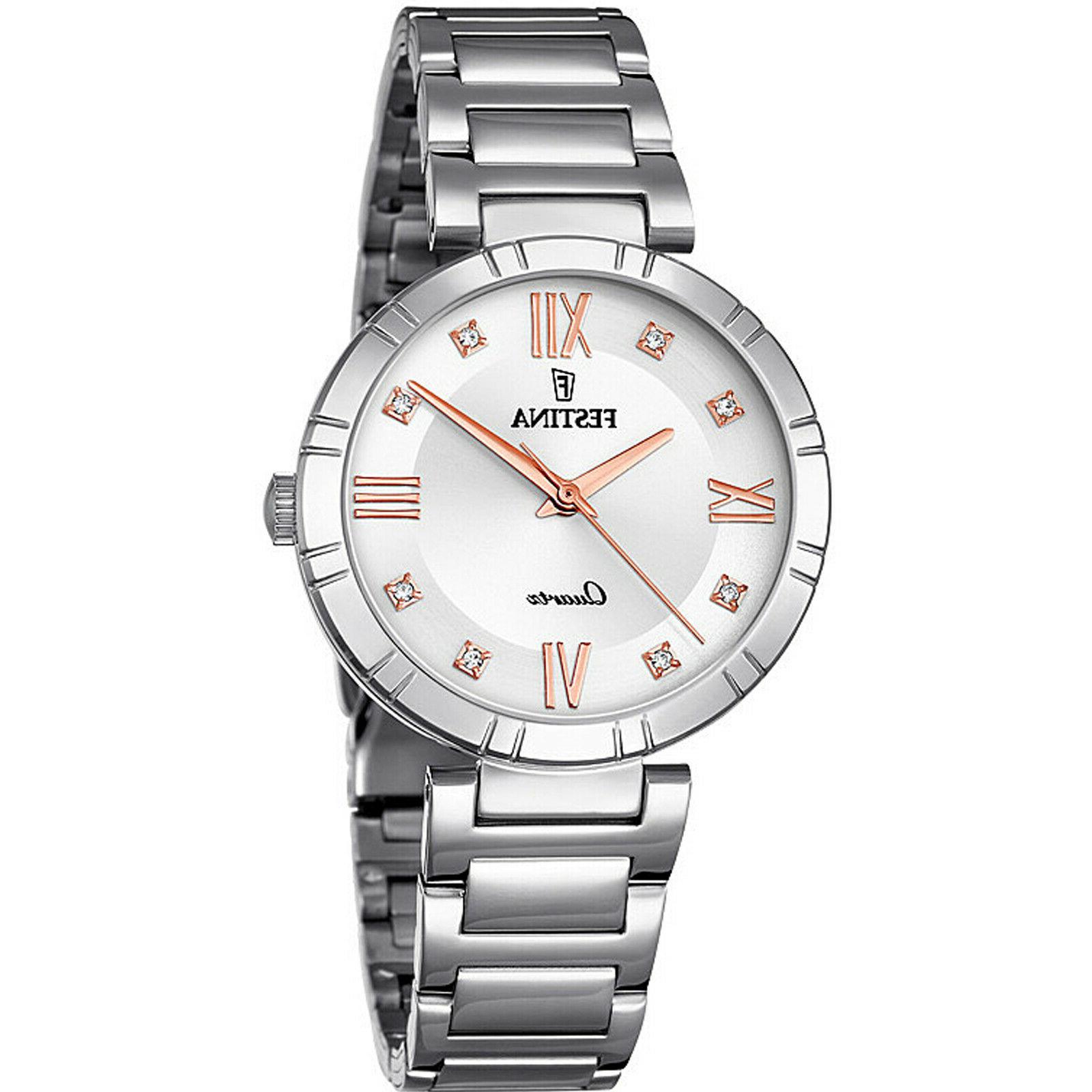 orologio da donna in acciaio da polso