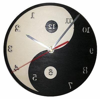 orologio da muro yin yang clock legno