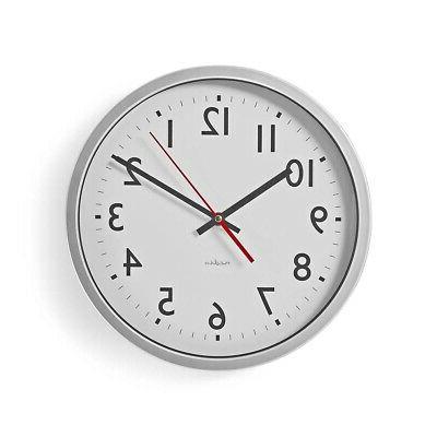 orologio da parete 30 cm bianco argento