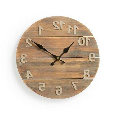 orologio da parete 30cm legno vintage shabby