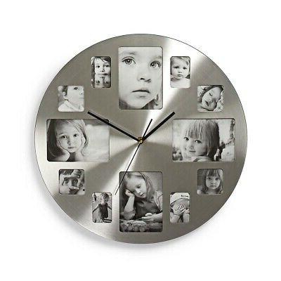 orologio da parete 40cm cornice porta foto