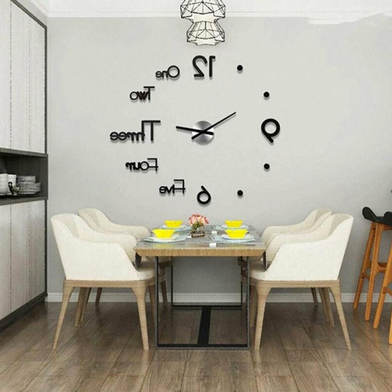 orologio da parete adesivo effetto 3d cromato