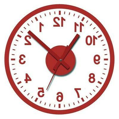 orologio da parete adesivo rosso