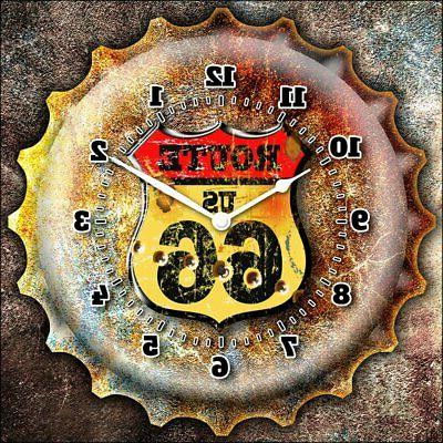 orologio da parete clockart route 66 vintage