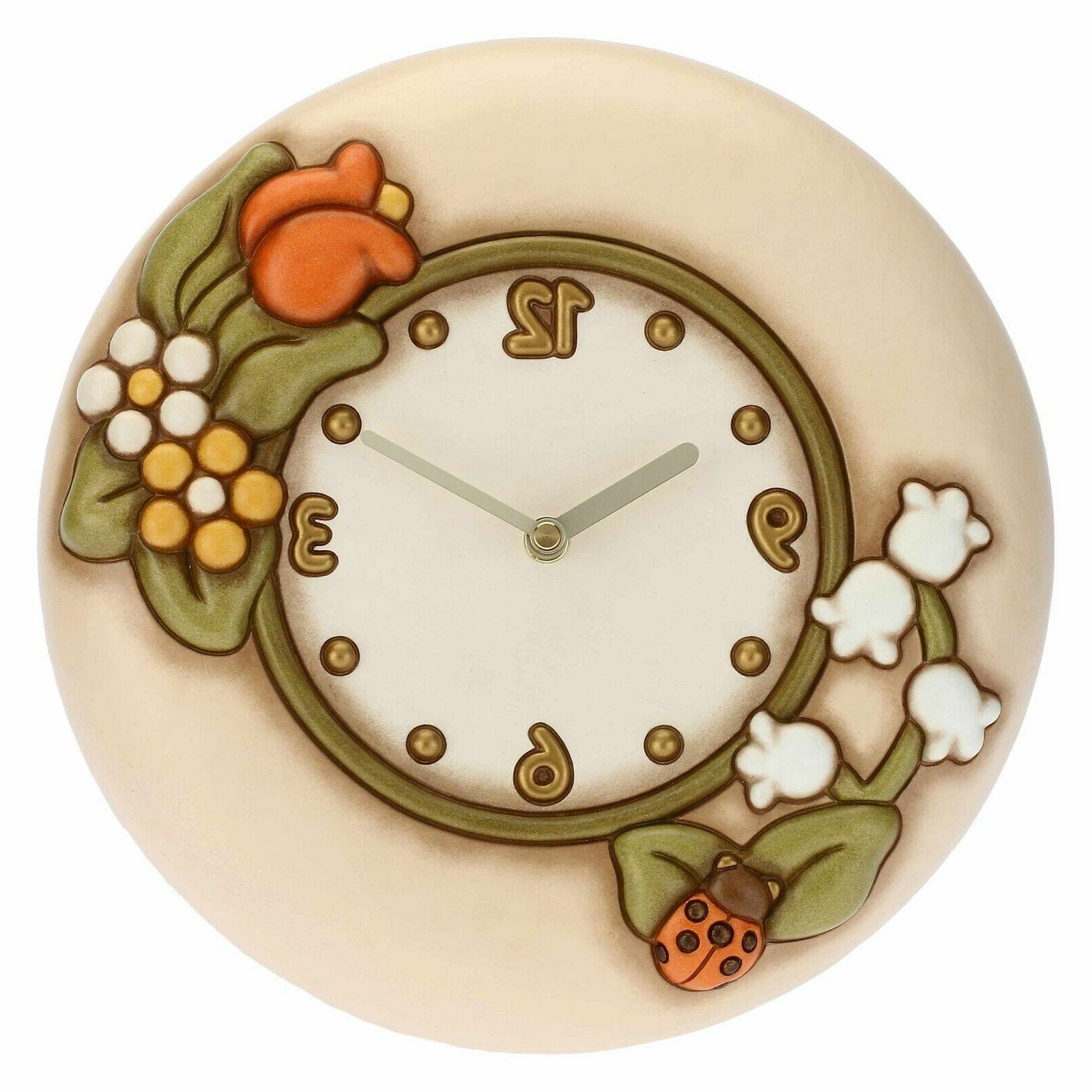 orologio da parete country con coccinella portafortuna